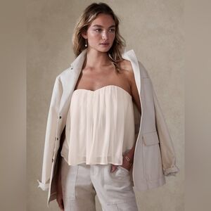 Banana Republic Factory Pleated Strapless Top